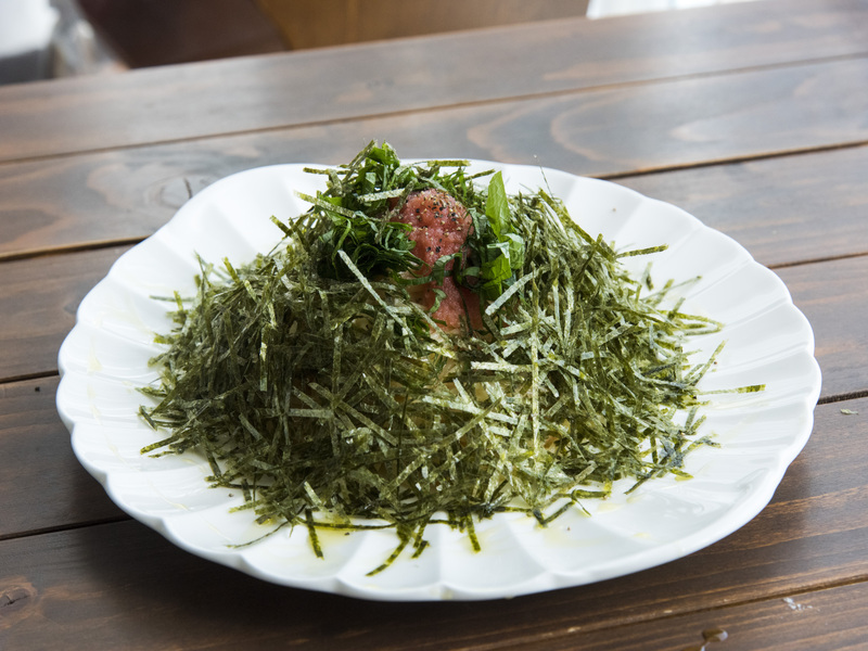 北海道産生たらこのたっぷり海苔パスタ